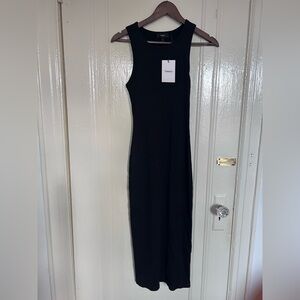 Theory Classic Black Midi Dress, racer tank dress